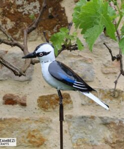 recycled metal pied kingfisher