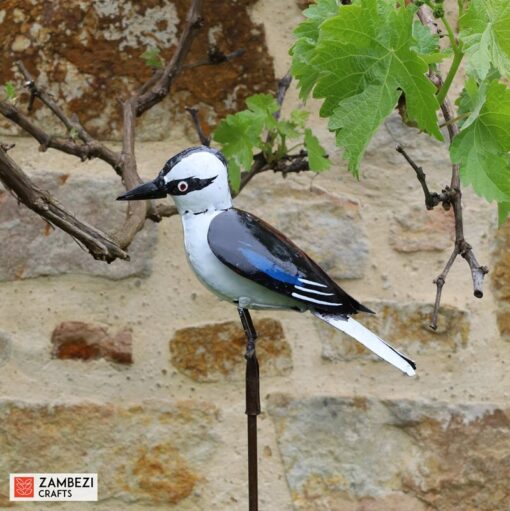 recycled metal pied kingfisher