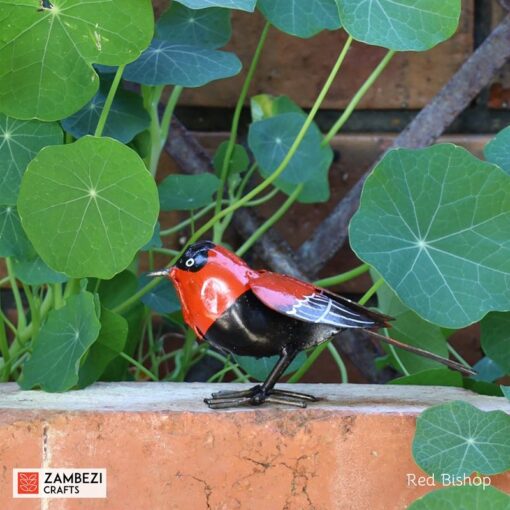 recycled metal red bishop