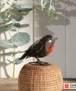 recycled metal robin