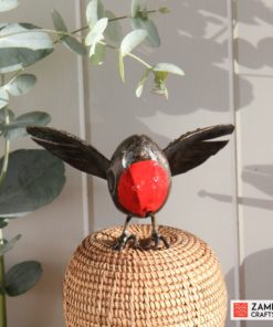 recycled metal robin