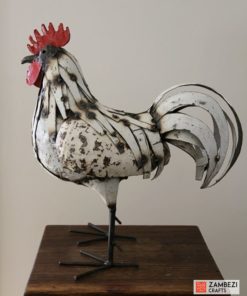 recycled metal rooster