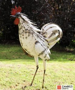 recycled metal rooster