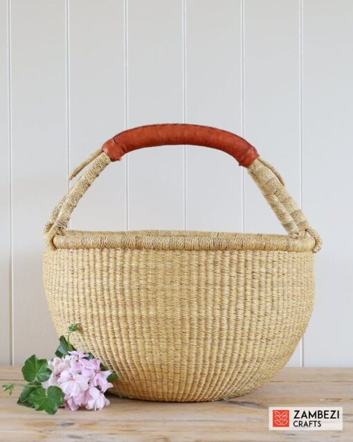 handwoven basket from Ghana