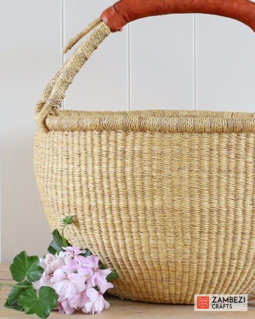 handwoven basket from Ghana