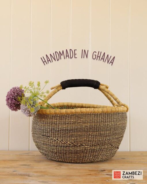 handwoven basket from Ghana