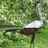 recycled metal secretary bird