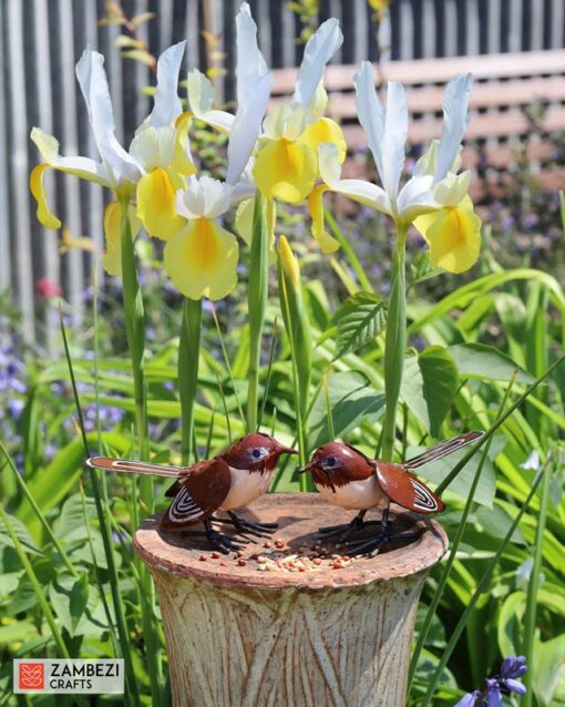 recycled metal sparrow