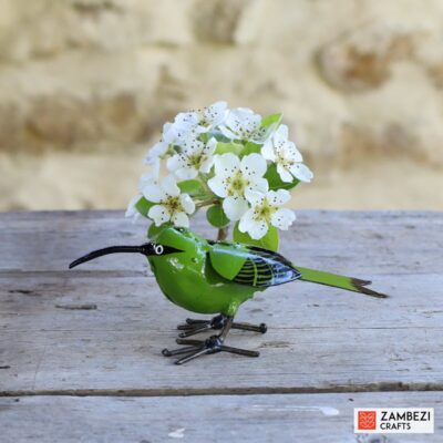 recycled metal green sunbird