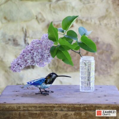 recycled metal blue sunbird