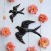 recycled metal swallows