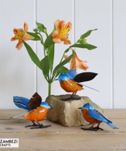 western bluebirds recycled metal