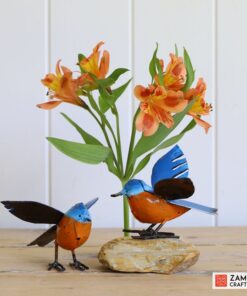 western bluebirds recycled metal