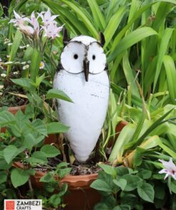 recycled metal owl